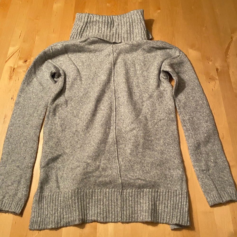 Grey turtleneck sweater